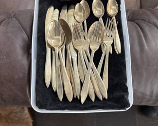 Gold-Tinted Flatware