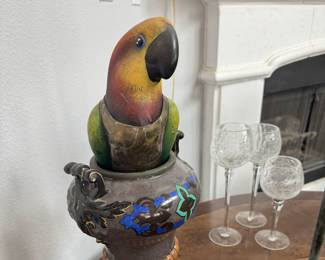 Urn and Parrot