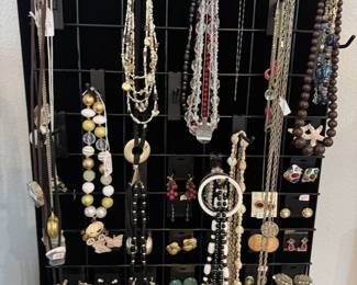 Necklaces and Vintage Earrings (Clip and Pierced)