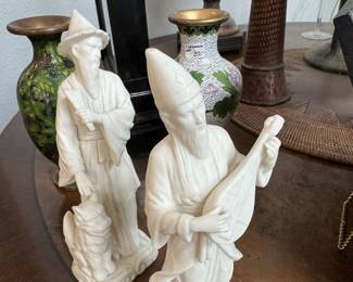 Bisque White Eastern Figures