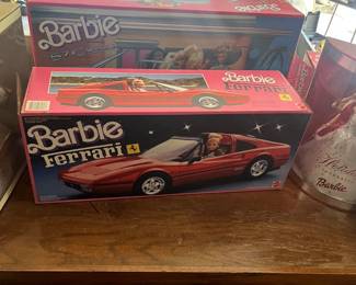 Vintage Barbie Ferrari – NIB	1990s Mattel Barbie Ferrari with original packaging, unopened, collector’s piece.

