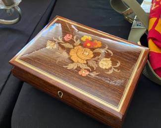 Italian inlaid jewelry box.