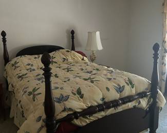 Queen bed and next 2 pictures are a queen bed set, with bedding