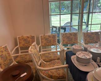 Rattan dining chairs