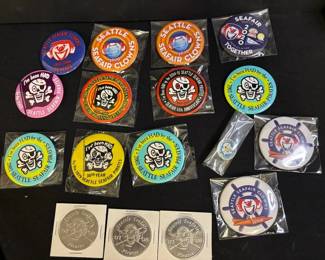 Seattle Seafair Pirates And Clown Buttons