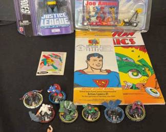 DC Comics 2002 Wiz Kids Figurines 100 yr Anniversary Superman Comic Book More
