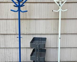 IKEA Coat Trees And Rolling Cart