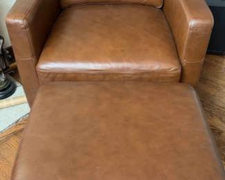 Leather Club Chair And Ottoman From Nordstroms