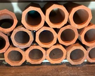 Terra Cotta Octagonal Cylindrical Tiles