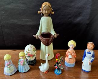 Vintage Goebel Terracotta Girl Bud Vase Josef Figurines