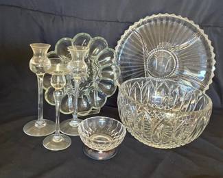 Large Crystal Dish Val St Lambert Bowl
