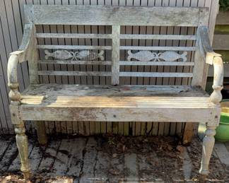 Outdoor Wooden Fish Bench