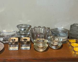 Orrefors Sweden Crystal Votives And More