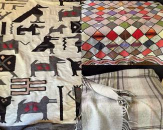 Woven Wall Hanging And Blankets