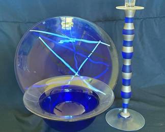 Kosta Boda Maleras And Orefors Blue Crystal