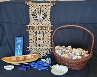 Seashells Chopsticks Rests And Silverplate Dolphin Bottle Opener