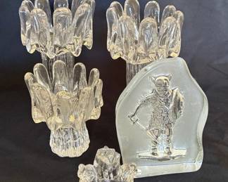 Kosta Boda Sunflower Candle Holders Bergdala Viking Warrior Crystal Paperweight