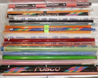 LARGE LOT PHOTOGRAPHIC FILTERS INCLUDING LEE, ROSCO