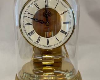 1970s Kundo Electronic German Pulse Clock with Glass Dome, made in Western Germany