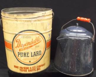 Tin Can Enamel Coffee Pot