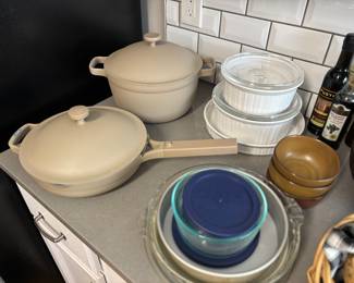 Pots, pans, casserole dishes, pie plates
