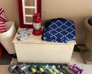 Weights, storage bench