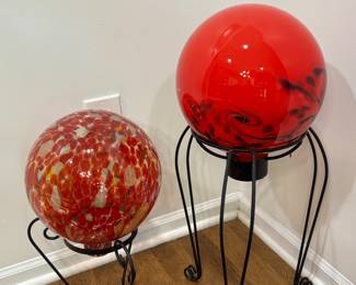 Gazing balls with stands