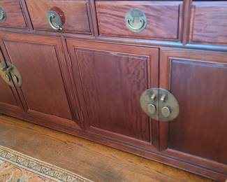 Chinese Teak Dining Room Set