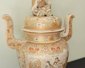 Large 19th century Satsuma Japanese incense Burner