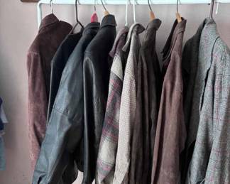 Suede, Leather Wool Jackets