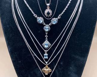 Sterling Silver Chains, Gemstone Pendants Necklaces