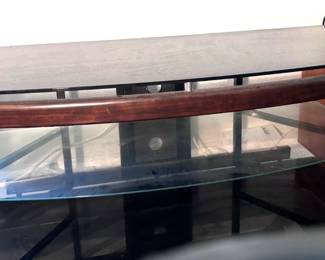 Modern GlassWood TV Stand