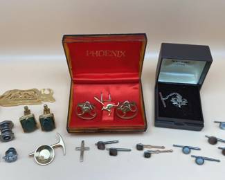 Mens Jewelry, Cufflinks, Tie Pins  14K Cross