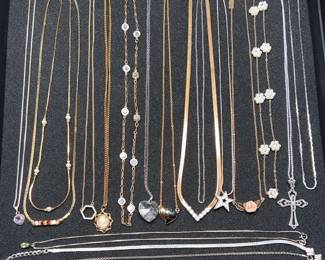 Chains Necklaces  Sterling  Gold