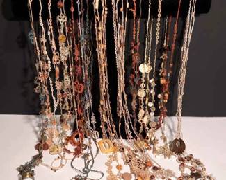 Tatted Necklaces Earth Tones