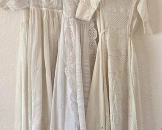 Vintage Baby  Baptismal Gowns Plus Display