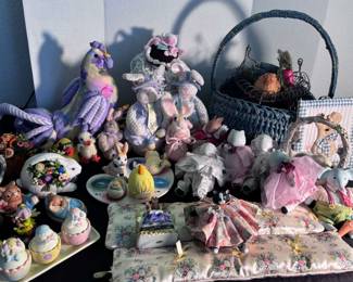 Springtime Bunnies, Chickens, Purses, Baskets, Mitchell 