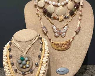 Vintage Handcrafted Land Sea Necklaces