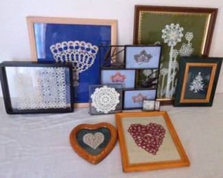 Hand Tatted Framed Art