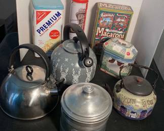 Vintage Tea Pots, And Containers