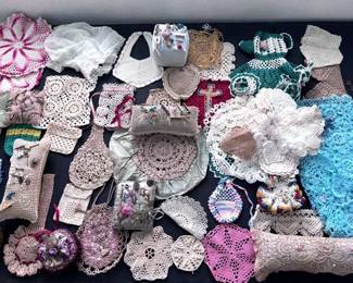 TattingCrochet Purses, Doilies, Pin Cushions