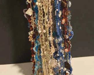 Tatted Necklaces Blues  Neutrals 