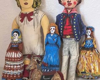 Cute Fabric Dolls And Rocking Horse
