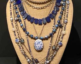 Blues Silvertone Necklaces