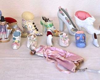 Porcelain Pin Cushion Shoes