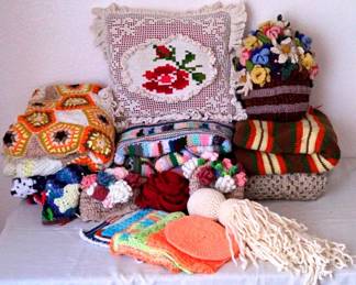 Crocheted Throws Tissue Covers
