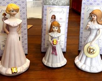 Growing Up Girls Birthday Figurines