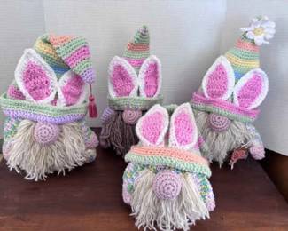 Hand Knitted Easter Gnomes