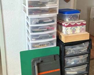 Crafting Lot Scrapbook, Stamps, Floral  Beads