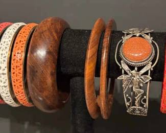 Sunset Colored Bangle Cuff Bracelets